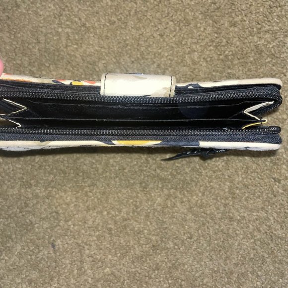 Vera Bradley Turnlock Wallet- Yellow Floral - Picture 3 of 4